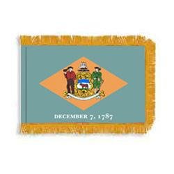 Picture of Annin Flagmakers 140890 3 ft. x 5 ft. Indoor and Parade Colonial Nyl-Glo Delaware Flag with Fringe