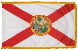 Picture of Annin Flagmakers 140990 3 ft. x 5 ft. Indoor and Parade Colonial Nyl-Glo Florida Flag with Fringe