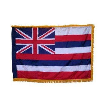 Picture of Annin Flagmakers 141290 3 ft. x 5 ft. Indoor and Parade Colonial Nyl-Glo Hawaii Flag with Fringe