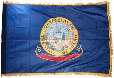 Picture of Annin Flagmakers 141390 3 ft. x 5 ft. Indoor and Parade Colonial Nyl-Glo Idaho Flag with Fringe