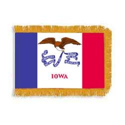Picture of Annin Flagmakers 141790 3 ft. x 5 ft. Indoor and Parade Colonial Nyl-Glo Iowa Flag with Fringe