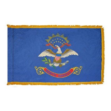 Picture of Annin Flagmakers 144190 3 ft. x 5 ft. Indoor and Parade Colonial Nyl-Glo North Dakota Flag with Fringe