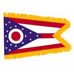 Picture of Annin Flagmakers 144290 3 ft. x 5 ft. Indoor and Parade Colonial Nyl-Glo Ohio Flag with Fringe