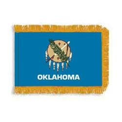 Picture of Annin Flagmakers 144390 3 ft. x 5 ft. Indoor and Parade Colonial Nyl-Glo Oklahoma Flag with Fringe