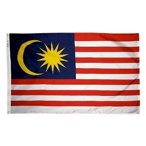 3 ft. x 5 ft. Nyl-Glo Malaysia Flag