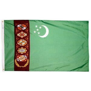 3 ft. x 5 ft. Nyl-Glo Turkmenistan Flag