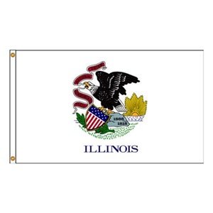 Picture of Annin Flagmakers 141470 4 ft. X 6 ft. Nyl-Glo Illinois Flag