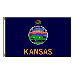 Picture of Annin Flagmakers 141870 4 ft. X 6 ft. Nyl-Glo Kansas Flag