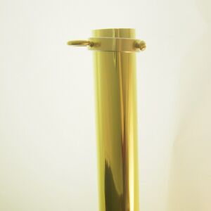 8 ft. X 1 .25 in. Indoor Aluminum Flagpole with Gold Finish