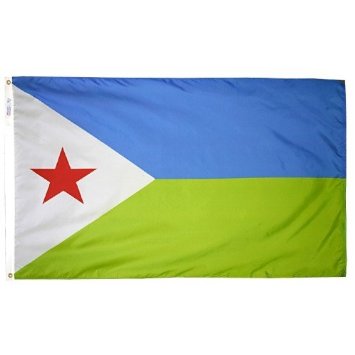 4 ft. X 6 ft. Nyl-Glo Djibouti Flag