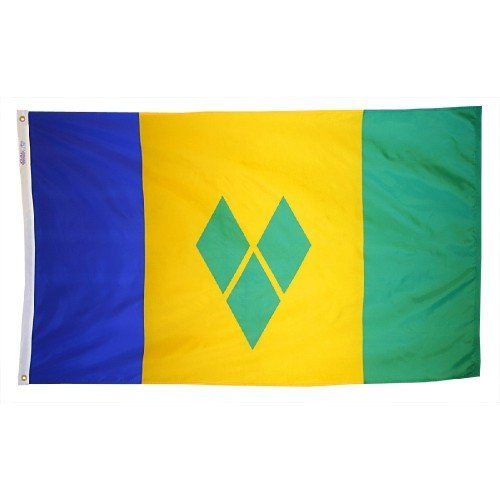 4 ft. X 6 ft. Nyl-Glo St Vincent Grenadines Flag