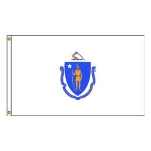 Picture of Annin Flagmakers 142448WE 12 in. X 18 in. Nyl-Glo Massachusetts Flag