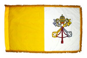 4 ft. X 6 ft. Col Nyl-Glo Papal Flag with Fringe