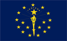 Picture of Annin Flagmakers 141680 5 ft. X 8 ft. Nyl-Glo Indiana Flag