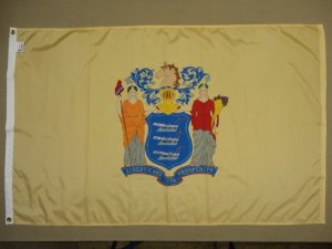 Picture of Annin Flagmakers 143648WE 12 in. X 18 in. Nyl-Glo New Jersey Flag