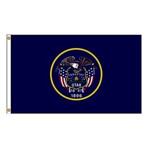 145348WE 12 in. X 18 in. Nyl-Glo Utah Flag
