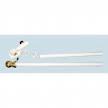 Carton of Six 6 ft. 2 Piece White Spinning Flagpoles with Ball