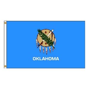 230150WE 12 in. X 18 in. Nyl-Glo Oklahoma Flag