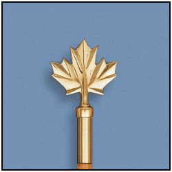 Picture of Annin Flagmakers 601900 8 .25 in. Brass Plated Maple Leaf Ornament