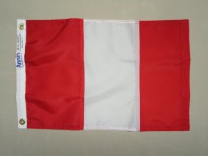 196660WE 12 in. X 18 in. Nyl-Glo Peru Flag