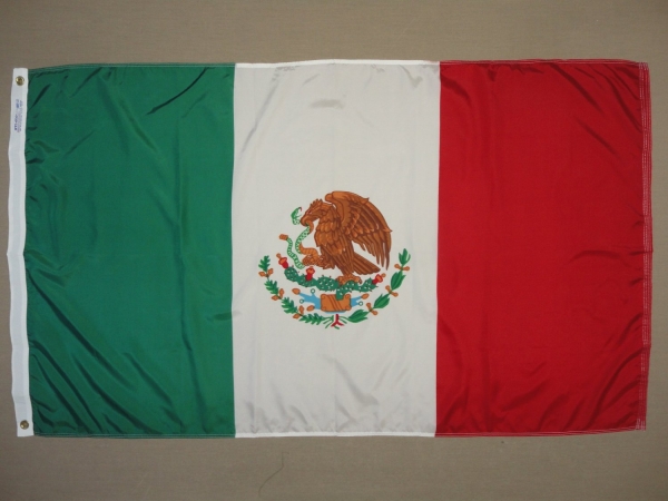 281475WE 12 in. X 18 in. Nyl-Glo Mexico Flag
