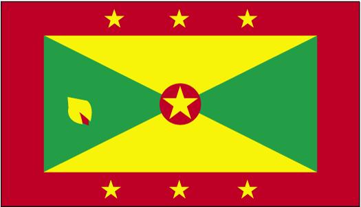 5 ft. X 8 ft. Nyl-Glo Grenada Flag