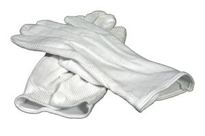 Pair of White Parade Gloves-Medium