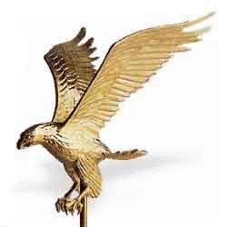 Gold Aluminum Flying Eagle for Outdoor Flagpoles