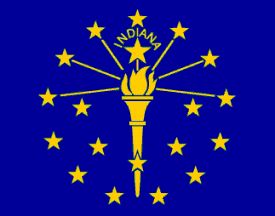 Picture of Annin Flagmakers 141681 6 ft. X 10 ft. Nyl-Glo Indiana Flag