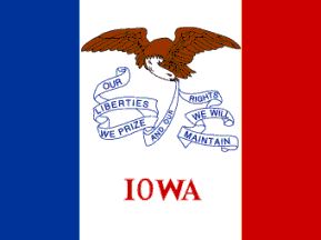 Picture of Annin Flagmakers 141781 6 ft. X 10 ft. Nyl-Glo Iowa Flag