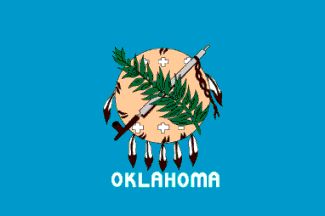 Picture of Annin Flagmakers 144383 6 ft. X 10 ft. Nyl-Glo Oklahoma Flag