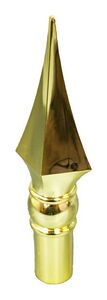 7 .75 in. Spear Ornament Gold Finish Styrene