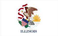 Picture of Annin Flagmakers 141450 2 ft. X 3 ft. Nyl-Glo Illinois Flag