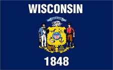 2 ft. X 3 ft. Nyl-Glo Wisconsin Flag