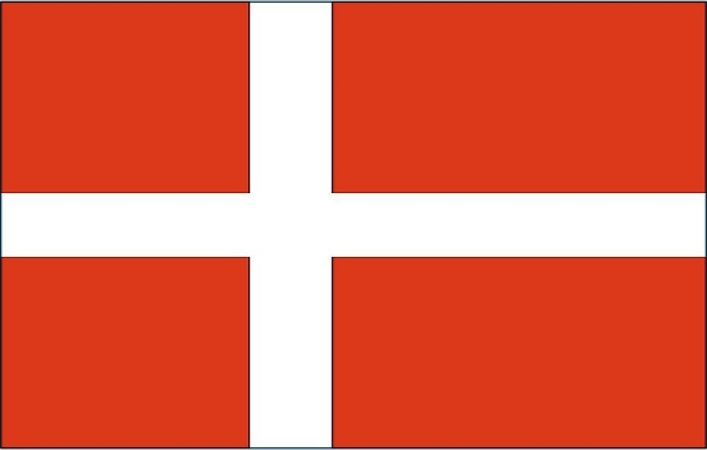 3 ft. x 5 ft. Nyl-Glo Denmark Flag