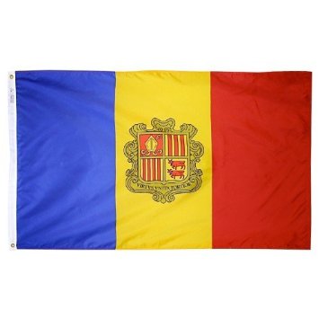 3 ft. x 5 ft. Nyl-Glo Andorra Government Flag