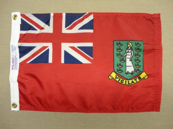 Picture of Annin Flagmakers 221287 3 ft. x 5 ft. Nyl-Glo British Virgin Islands Flag with Red Background
