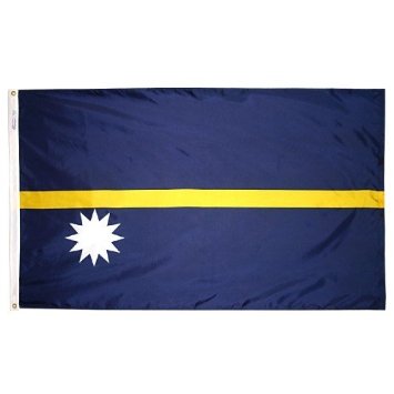 3 ft. x 5 ft. Nyl-Glo Nauru Flag