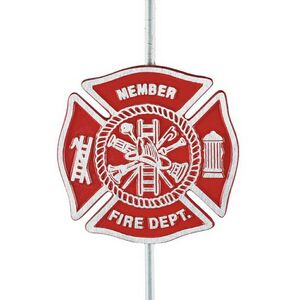 Picture of Annin Flagmakers 601701 Grave Marker-Red Aluminum Firefighter