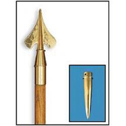 9 ft. X 1-.25 in. Guidon Staff with Brass Ornament & Bottom Ferrule