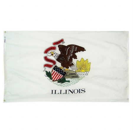 Picture of Annin Flagmakers 141460 3 ft. x 5 ft. Nyl-Glo Illinois Flag