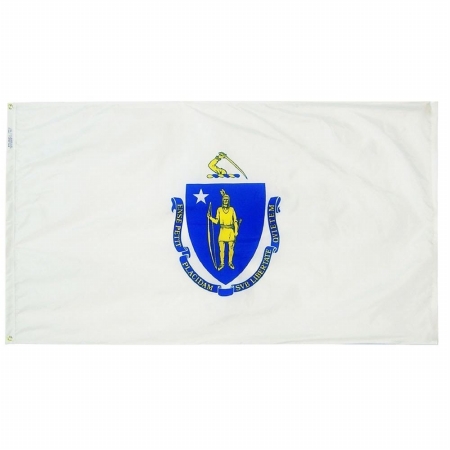 Picture of Annin Flagmakers 142460 3 ft. x 5 ft. Nyl-Glo Massachusetts Flag