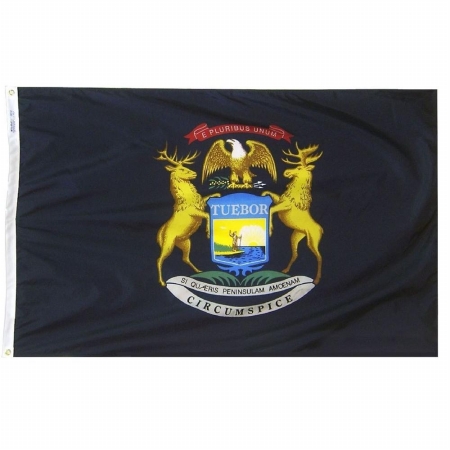 Picture of Annin Flagmakers 142660 3 ft. x 5 ft. Nyl-Glo Michigan Flag
