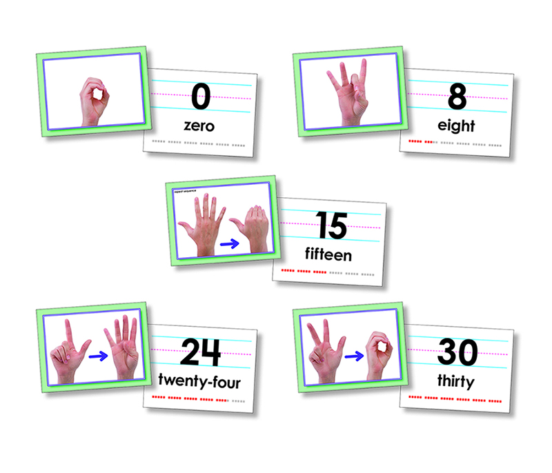 Picture of North Star Teacher Resource NST9093 American Sign Language Cards Number