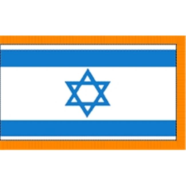 Annin Flagmakers 96600 4 ft. X 6 ft. Colonial Nyl-Glo Israel Flag with Fringe