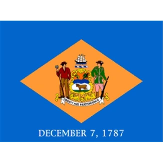 Annin Flagmakers 140880 5 ft. X 8 ft. Nyl-Glo Delaware Flag