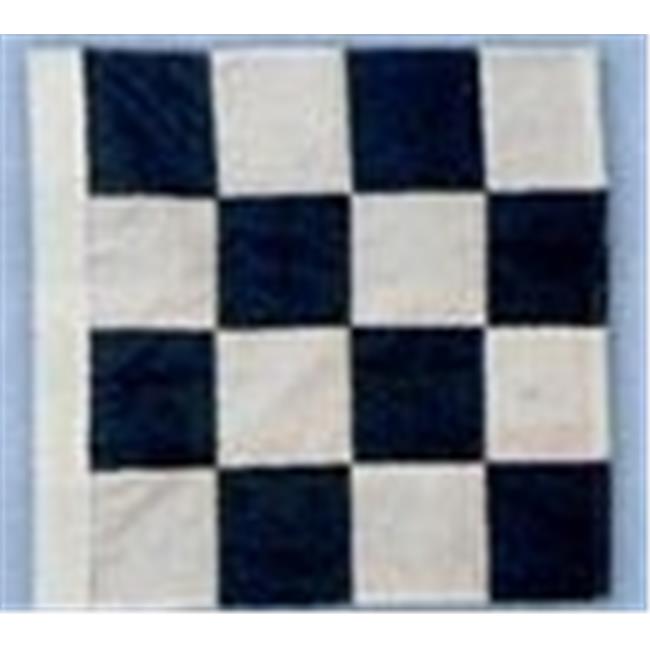 Annin Flagmakers 324495 Nyl-Glo Black and White Checkered Race Flag-24 in. X ...