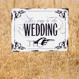 Picture of Hortense B Hewitt 20780 Vintage This way to the Wedding Yard Sign