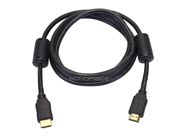 Picture of Monoprice 3992 6Ft 28Awg High Speed Hdmi Cable With Ferrite Cores - Black
