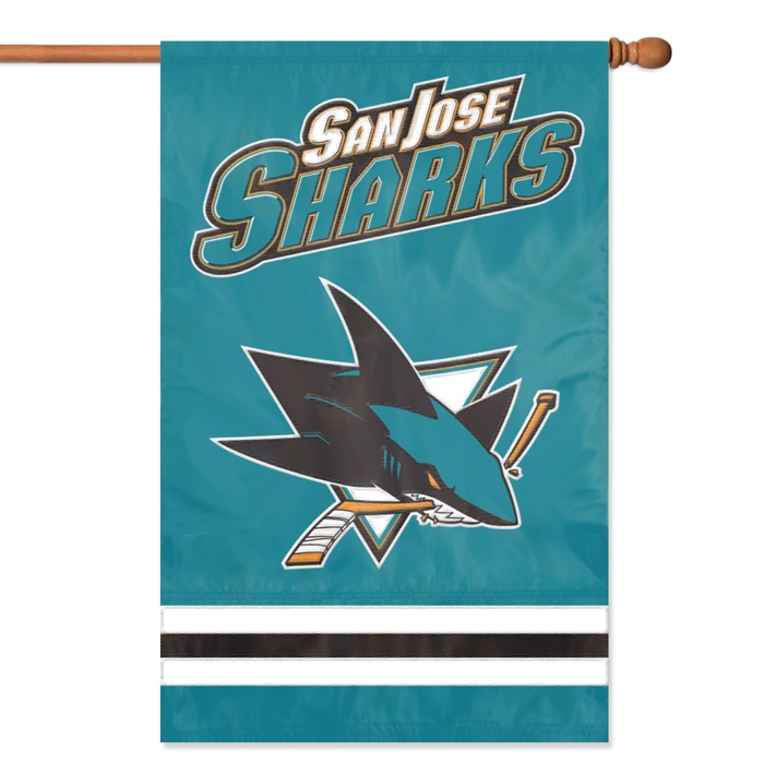 Picture of Party Animal&#44; Inc. AFSHA Applique Banner Flag - San Jose Sharks